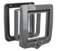 Trixie 4-Wege Puerta Unidireccional Gris para Gatos & Perros, Masa 20x22 CM,