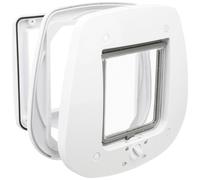 Trixie 4-Wege Puerta Unidireccional para de Cristal Blanco 27x26cm Gatos &