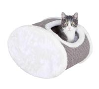 Cueva de peluche para montaje en pared 42 × 29 × 28 cm blanco/gris