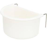 Trixie 5477 - Set de comedoros colgantes de plástico con soporte de alambre, 75 y 85 ml, colores surtidos, 2 piezas