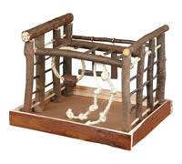 Trixie Parque de atracciones para pájaros Área de juego de madera natural 35 x 29 x 25 cm