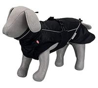 Trixie Abrigo Perro Ropa Mascotas - Chaqueta Capa Chaleco Chubasquero Perro Grande Pequeño Mediano Impermeable Perros Accesorios Brizon Talla S 33 cm Negro