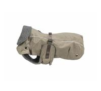 TRIXIE Abrigo Rouen para Perros, Talla M (43 cm), Color Arena, Sistema 2 en 1 con Forro de Felpa Extraíble, Impermeable, Reflectante y Peto Elástico Ergonómico