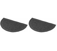 TRIXIE - Alfombrilla de PVC para Arenero, Semicircular, 41 × 25 cm, Antracita, Limpieza de Patas y Antideslizante para Gatos (Paquete de 2)