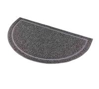 TRIXIE Alfombrilla PVC, Semi-Circular, 59×35cm, Antracita, para Gatos