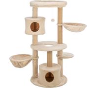 TRIXIE Anna Árbol para gatos de 50 pulgadas, postes rascadores de sisal, torre para gatos con condominios, hamacas, plataformas, juguete colgante para gatos, beige