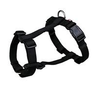 Trixie - Arnés New Premium para Perros Pequeños y Cachorros, Talla XS-S (30-44 cm), Negro, Nylon de Alta Resistencia, Triple Ajuste Ergonómico y Anti-Tirones, Ligero y Seguro