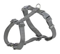 TRIXIE Arnés New Premium para Perros, Talla L (60-87 cm / 25 mm), Grafito, Nylon Reforzado con Triple Ajuste Ergonómico, Resistente y Confortable para Razas Medianas y Grandes