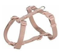 TRIXIE Arnés Premium para Perros, Talla M-L (52-75 cm / 20 mm), Blush (Rosa Empolvado), Nylon de Alta Resistencia con Ajuste Triple en Cuello, Pecho y Abdomen, Ergonómico y Seguro