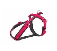 TRIXIE - Arnés Trekking NEW Premium para Perros, Talla S-M (44-53 cm), Fucsia/Grafito, Acolchado Hidrófugo y Ajuste Continuo, Ergonómico con Doble Enganche Anti-Tirones