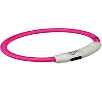 Trixie Aro con luz Flash USB, M-L, 45 cm/7 mm, Rosa, Perro