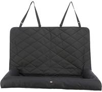 TRIXIE - Asiento Doble de Coche para Perros, 95 × 50 × 10 cm, Negro, Protector de Asiento Trasero con Extensiones Ajustables, Dos Anillas de Seguridad y Tejido Resistente