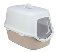 Trixie Bandeja higiénica para gatos Vico – 40×40×56 cm, con tapa – Blush/Blanco