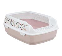 TRIXIE Bandeja Higiénica Delio con Borde, Lila/Blanco