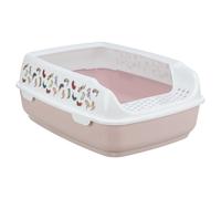 Trixie Bandeja para Gatos Delio 38x20x50 CM Lila/Blanco Con Borde Y Motivo