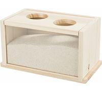 TRIXIE Bañera Arena, Ratones, Hámsters, Madera, 22 x 12 x 12 cm