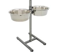 Trixie Barra 2 comed., 4.5 l, ø28cm, pie en H, 60cm, Gris