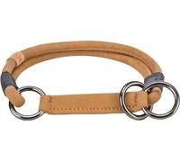 TRIXIE Zug-Stopp 17131 - Collar de Perro BE Nordic de Piel M marrón, cómodo para Perros medianos con limitación de tracción, Resistente y Elegante