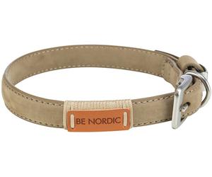 Trixie BE NORDIC, collar, para perro, color arena, cuero, M: 45 cm/20 mm