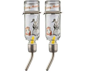 TRIXIE Bebedero Tubo Cristal Honey & Hopper para Pequeños Mamíferos, 1 Unidad (Paquete de 2)