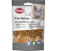 Trixie Bocadillo para Gatos Fish Bones de Ingredientes seleccionados 50 g, deliciosas golosinas para Gatos con pechuga de Pollo y salmón - 42771