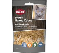 Trixie Bocadillo para Gatos Premio Baked Cubes de Ingredientes Naturales, 50 g, deliciosas golosinas para Gatos con Pollo y salmón - 42766