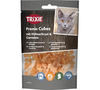 Trixie Bocadillo para Gatos Premio Cubes con Ingredientes Naturales, 50 g, deliciosas golosinas para Gatos con pechuga de Pollo y gambas - 42775
