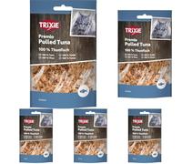Trixie Bocadillo para Gatos Premio Pulled Tuna de Ingredientes Naturales, 30 g, deliciosas golosinas para Gatos con atún - 42694 (Paquete de 5)