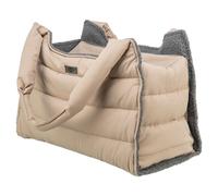 TRIXIE Bolsa de transporte para perros Gina en beige/gris, práctica bolsa de transporte para transportar tu amigo de cuatro patas, diseño moderno y atemporal, 28849