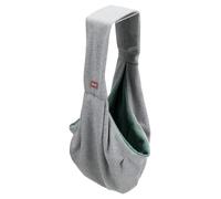 Trixie - Bolso Bandolera de Transporte para Perros y Gatos Pequeños, 9 × 30 × 45 cm, Gris, Manos Libres con Ventilación y Correa de Seguridad Corta