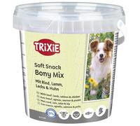 TRIXIE Bote Soft Snack Bony Mix,500g, Pollo,Salmón,Corder, para Perros