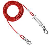 Trixie Cable plastificado con Muelle, 8 m, Rojo