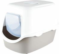Trixie caja de arena para gatos Diego, 40 × 40 × 56 cm, gris/blanco