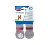 Trixie calcetines perro antideslizantes gris m-l 2 ud