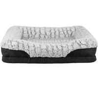 TRIXIE Cama Lino. Cuadrada. 110 × 75 cm. Negro/Gris