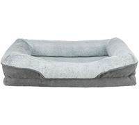 TRIXIE Cama ortopédica para Perros Vital Lino, 27.6 x 21.7 Pulgadas, Color Gris, cojín Premium para Perros con Espuma viscoelástica, Cesta para Perros Mayores, Agradable a Las articulaciones y