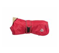 TRIXIE - Capa Orléans para Perros, Talla M (50 cm), Roja, Impermeable y Cortavientos con Forro de Franela Extraíble, Bandas Reflectantes de Seguridad y Ajuste Ergonómico