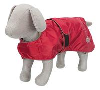 TRIXIE Capa Orléans para Perros, Talla S (35 cm), Rojo, Sistema 2 en 1 con Forro de Franela Extraíble, Impermeable y Cortavientos con Ribetes Reflectantes de Alta Visibilidad