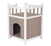 TRIXIE Caseta Exterior con Balcón para Gatos Cat's Home natura para Gatos
