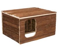 TRIXIE Casita Hilke con porta heno integrado Natural Living para Pequeños Mamíferos