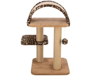 Trixie Cat Tree Leo - Torre para Gatos de Varios Niveles con Plataformas Acolchadas y Postes rascadores Totalmente envueltos, 85 cm, marrón, cómodo y Estable - 48176