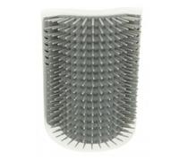 TRIXIE Cepillo de Masaje para Esquinas de Pared, 8 x 13 cm, Gris - Centro de Auto-Aseo para Gatos con Cerdas Flexibles, Estimula el Marcaje Natural y Elimina el Pelo Suelto