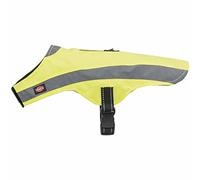 TRIXIE - Chaleco de Seguridad para Perro, Talla S, Longitud de la Espalda: 40 cm., Amarillo Neon + Reflectante