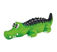 TRIXIE - Cocodrilo de Látex para Perros con Sonido, 35 cm, Juguete Resistente y Seguro, Ideal para Lanzar y Recoger, Suave con la Dentadura