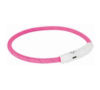 Trixie Collar Aro Con Luz Flash Usb Para Perros Rosa M-L
