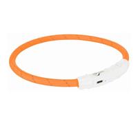 Trixie Collar Aro Con Luz Flash Usb Para Perros Naranja L-Xl