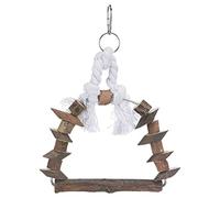 Columpio de madera natural para pájaros - Mediciones: 15 x 20 cm