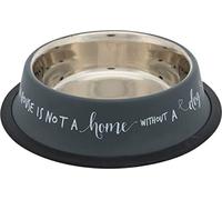 Trixie Comedero,AC.INOX./Anillo basecaucho,0.45l/ø19cm,Gr
