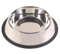 Comedero acero Inoxidable, anillo caucho-1.75 l / Ã¸ 20 cm