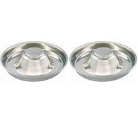 Trixie Comedero Cachorros, Acero Inoxidable, 1.4 l, Plata, 29 cm Dia, para Perros (Paquete de 2)